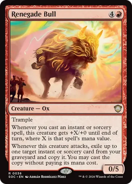 Renegade Bull, Secrets of Strixhaven Commander — Magic: The Gathering card