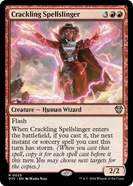Crackling Spellslinger, Outlaws of Thunder Junction Commander — Magic: The Gathering card