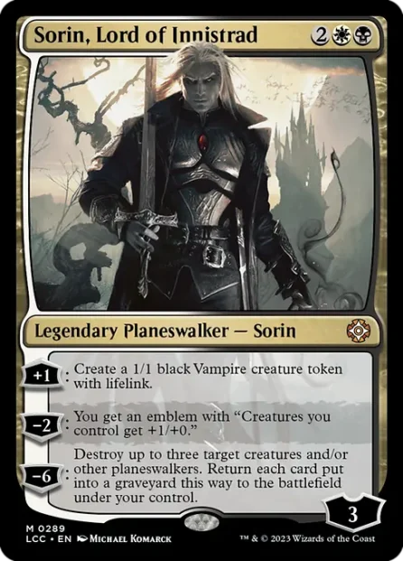 Sorin, Lord of Innistrad, The Lost Caverns of Ixalan Commander — Magic: The Gathering card