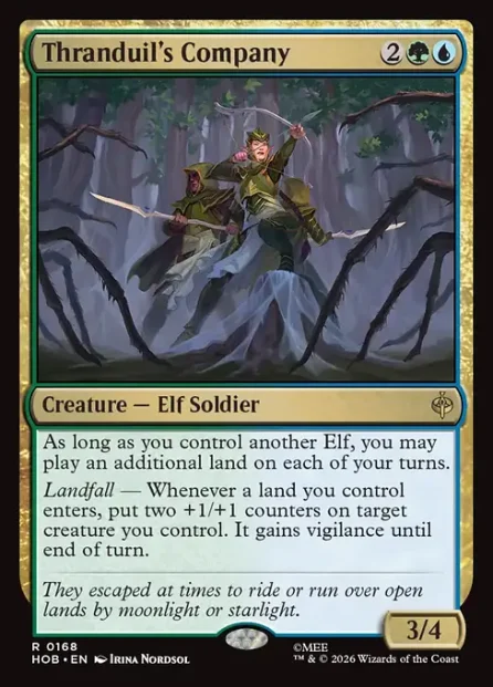 Thranduil's Company, The Hobbit — Magic: The Gathering card