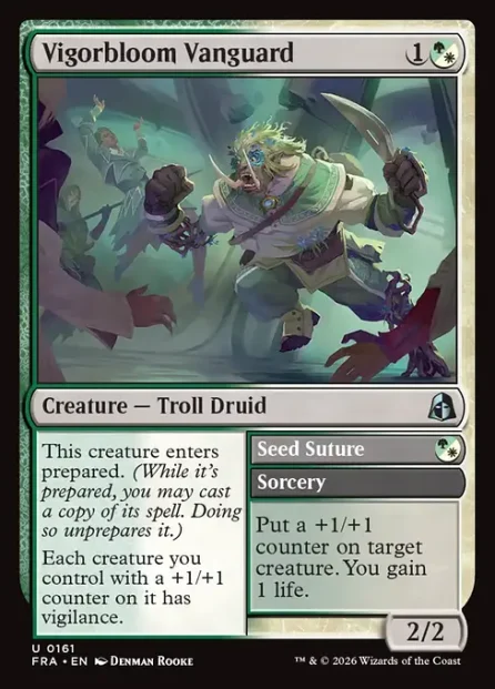Vigorbloom Vanguard // Seed Suture, Reality Fracture — Magic: The Gathering card