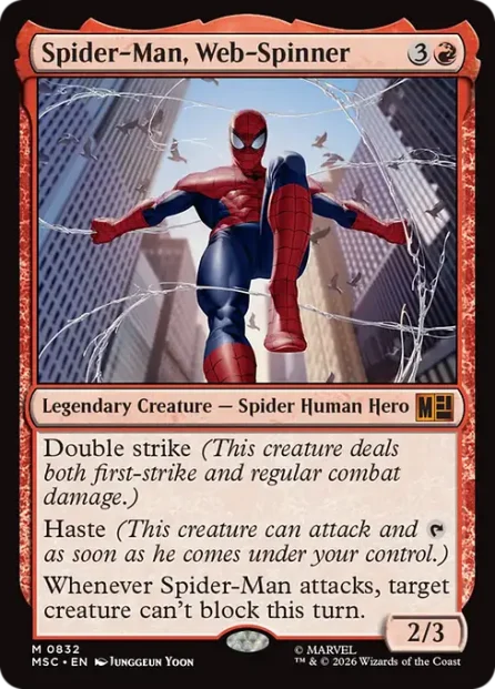 Spider-Man, Web-Spinner, Marvel Super Heroes Commander — Magic: The Gathering card