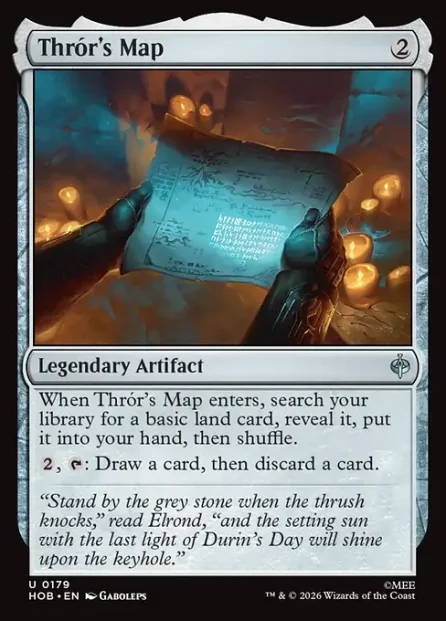 Thrór's Map, The Hobbit — Magic: The Gathering card