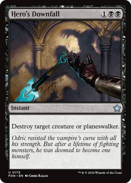 Hero's Downfall, Foundations — Magic: The Gathering card