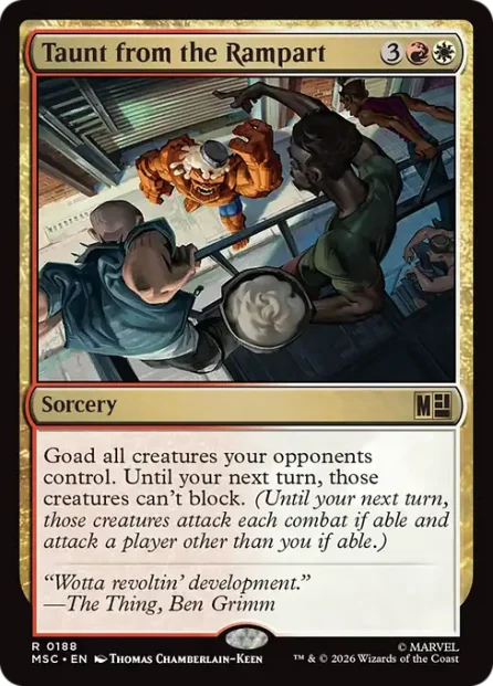 Taunt from the Rampart, Marvel Super Heroes Commander — Magic: The Gathering card