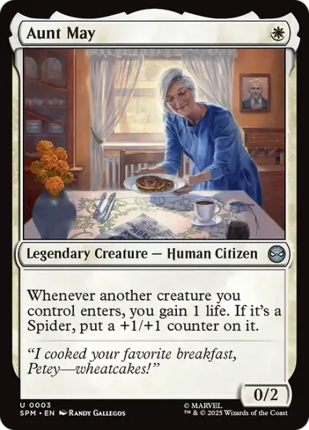 Aunt May, Marvel's Spider-Man — Magic: The Gathering card