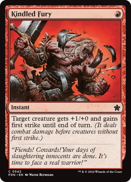 Kindled Fury, Foundations — Magic: The Gathering card