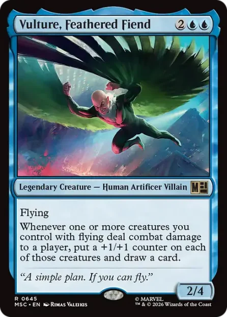 Vulture, Feathered Fiend, Marvel Super Heroes Commander — Magic: The Gathering card