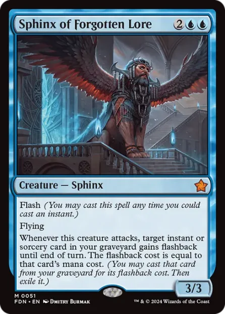 Sphinx of Forgotten Lore, Foundations — Magic: The Gathering card