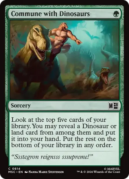 Commune with Dinosaurs, Marvel Super Heroes Commander — Magic: The Gathering card