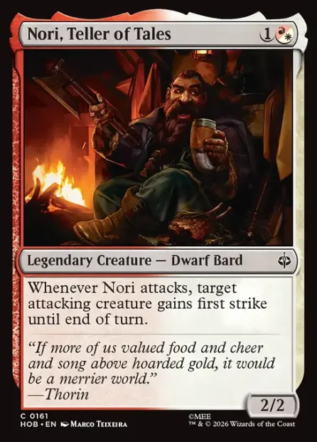 Nori, Teller of Tales, The Hobbit — Magic: The Gathering card