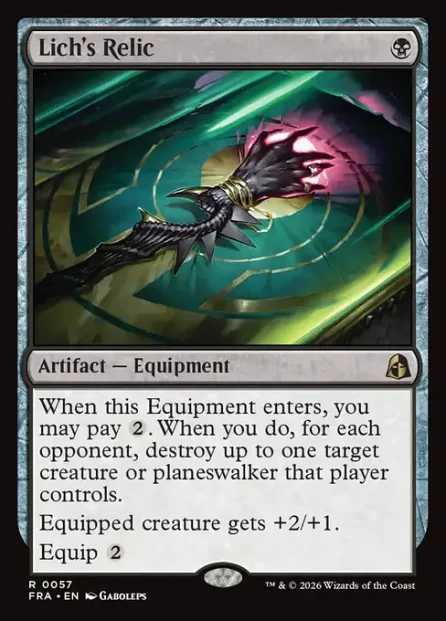 Lich's Relic, Reality Fracture — Magic: The Gathering card