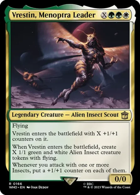 Vrestin, Menoptra Leader, Doctor Who — Magic: The Gathering card