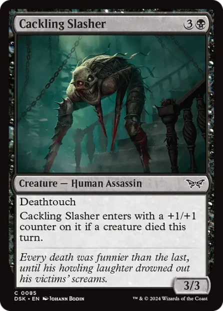 Cackling Slasher, Duskmourn: House of Horror — Magic: The Gathering card