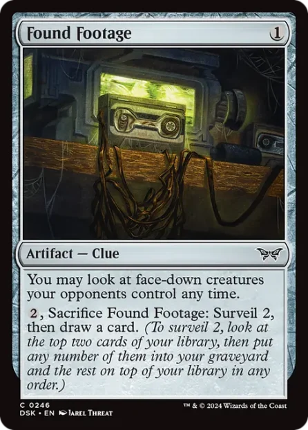 Found Footage, Duskmourn: House of Horror — Magic: The Gathering card