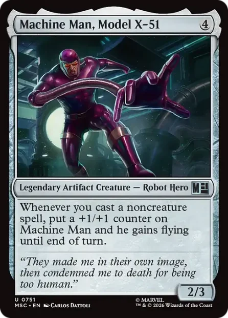 Machine Man, Model X-51, Marvel Super Heroes Commander — Magic: The Gathering card