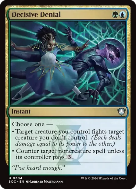 Decisive Denial, Secrets of Strixhaven Commander — Magic: The Gathering card