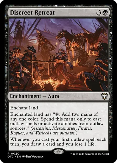 Discreet Retreat, Outlaws of Thunder Junction Commander — Magic: The Gathering card