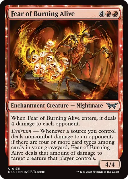 Fear of Burning Alive, Duskmourn: House of Horror — Magic: The Gathering card
