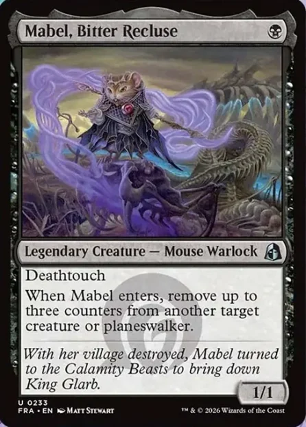 Mabel, Bitter Recluse, Reality Fracture — Magic: The Gathering card