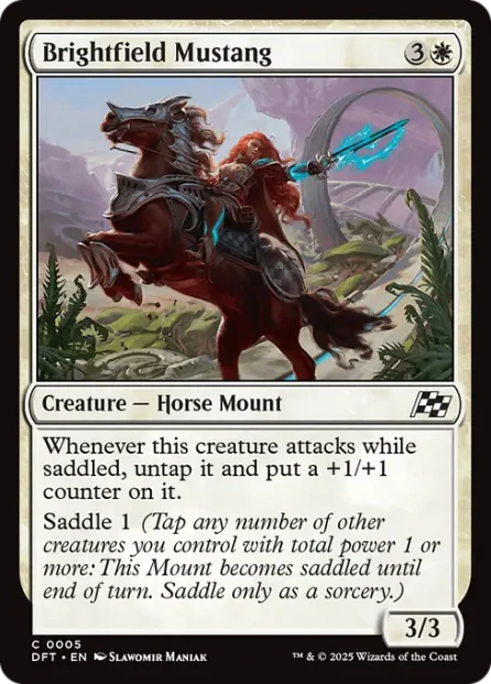 Brightfield Mustang, Aetherdrift — Magic: The Gathering card