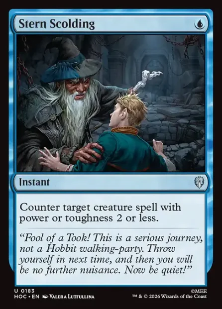 Stern Scolding, The Hobbit Eternal — Magic: The Gathering card
