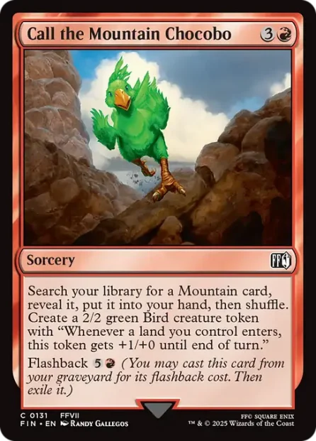 Call the Mountain Chocobo, Final Fantasy — Magic: The Gathering card