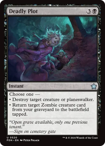 Deadly Plot, Foundations — Magic: The Gathering card