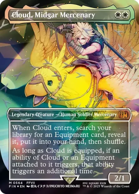 Cloud, Midgar Mercenary, Final Fantasy, foil — Magic: The Gathering card