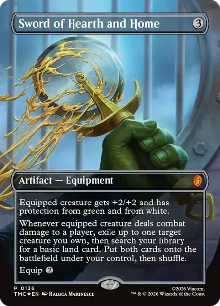 Sword of Hearth and Home, Teenage Mutant Ninja Turtles Eternal, foil — Magic: The Gathering card