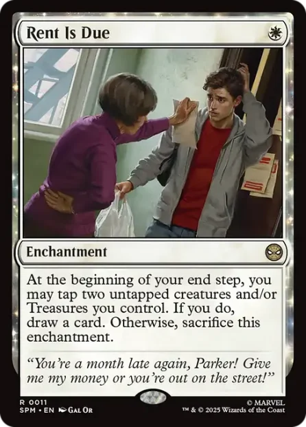 Rent Is Due, Marvel's Spider-Man — Magic: The Gathering card