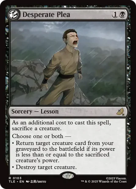 Desperate Plea, Avatar: The Last Airbender Eternal — Magic: The Gathering card