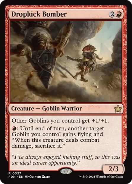Dropkick Bomber, Foundations — Magic: The Gathering card