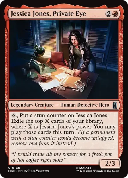 Jessica Jones, Private Eye, Marvel Super Heroes — Magic: The Gathering card