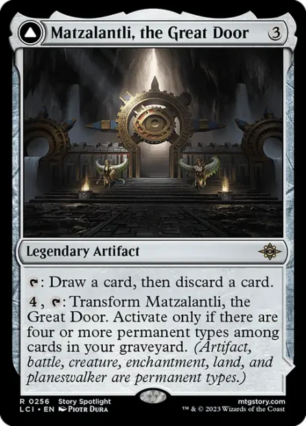 Matzalantli, the Great Door // The Core, The Lost Caverns of Ixalan — Magic: The Gathering card