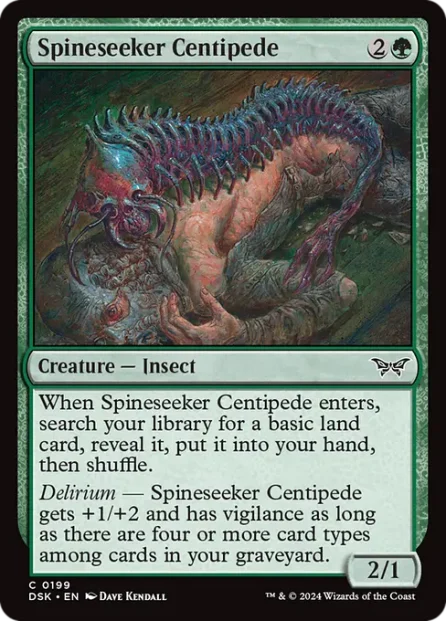 Spineseeker Centipede, Duskmourn: House of Horror — Magic: The Gathering card