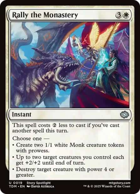 Rally the Monastery, Tarkir: Dragonstorm — Magic: The Gathering card