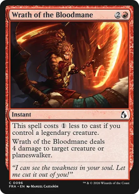 Wrath of the Bloodmane, Reality Fracture — Magic: The Gathering card