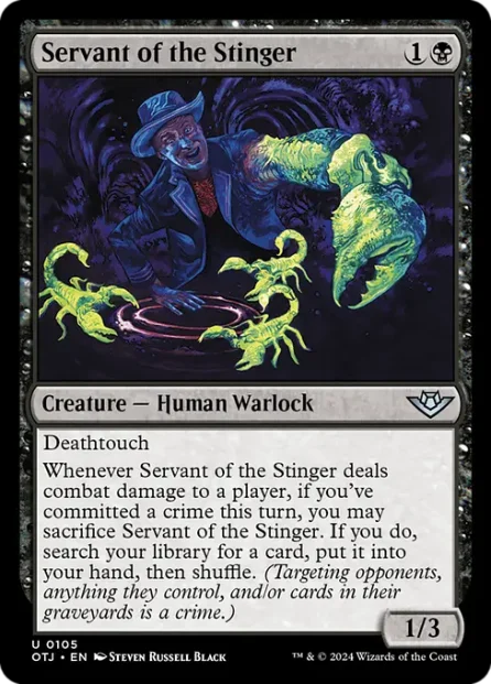 Servant of the Stinger, Outlaws of Thunder Junction — Magic: The Gathering card
