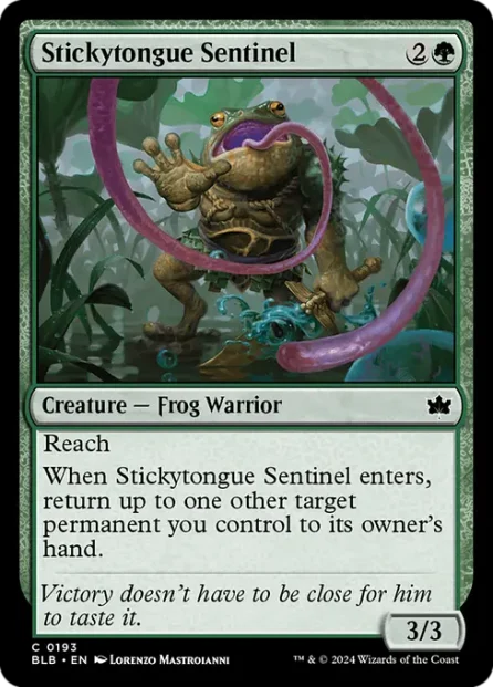 Stickytongue Sentinel, Bloomburrow — Magic: The Gathering card