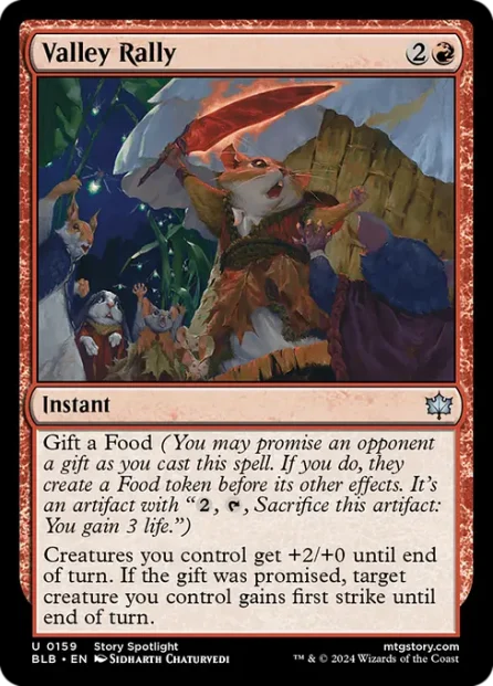 Valley Rally, Bloomburrow — Magic: The Gathering card