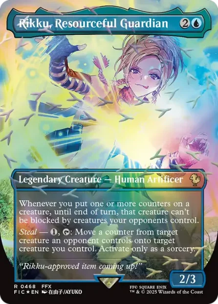 Rikku, Resourceful Guardian, Final Fantasy Commander, foil — Magic: The Gathering card