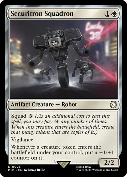 Securitron Squadron, Fallout — Magic: The Gathering card
