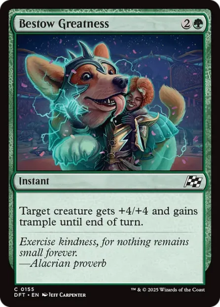 Bestow Greatness, Aetherdrift — Magic: The Gathering card