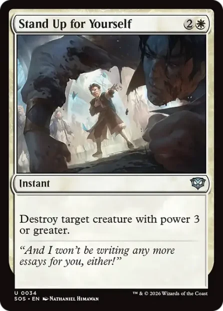 Stand Up for Yourself, Secrets of Strixhaven — Magic: The Gathering card
