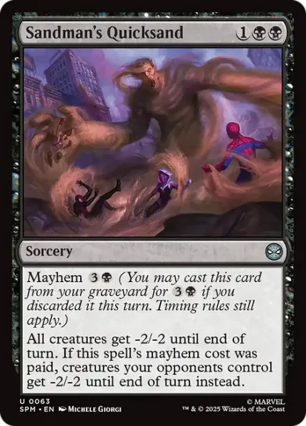 Sandman's Quicksand, Marvel's Spider-Man — Magic: The Gathering card
