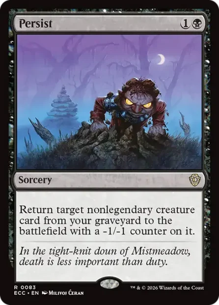 Persist, Lorwyn Eclipsed Commander — Magic: The Gathering card