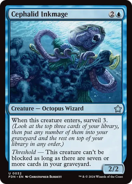 Cephalid Inkmage, Foundations — Magic: The Gathering card