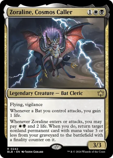 Zoraline, Cosmos Caller, Bloomburrow — Magic: The Gathering card