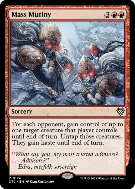 Mass Mutiny, Outlaws of Thunder Junction Commander — Magic: The Gathering card